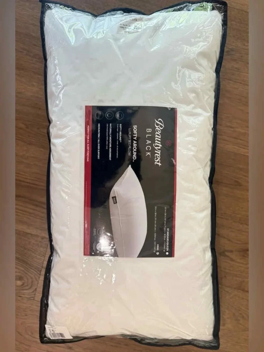 LAST CHANCEBEAUTYREST BLACK Luxurious 20x36 Down And Feather Blend Pillow